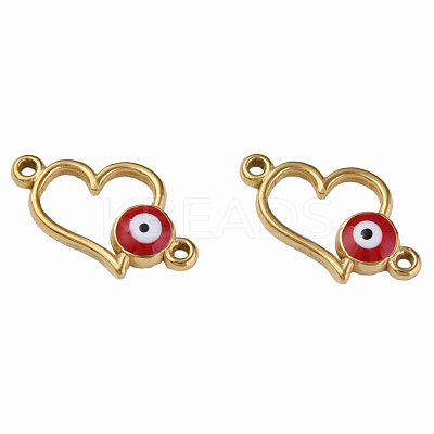 304 Stainless Steel Enamel Connector Charms STAS-N087-64-01G-1