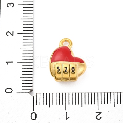 304 Stainless Steel Enamel Pendants STAS-B085-25G-1
