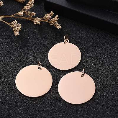 Ion Plating(IP) 304 Stainless Steel Pendants STAS-I311-06RG-1
