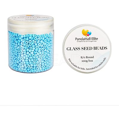 8/0 Round Glass Seed Beads SEED-PH0005-05-1