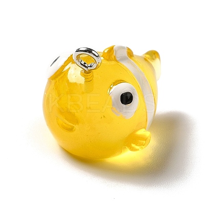 Marine Series Transparent Resin Pendants RESI-E031-02P-13-1