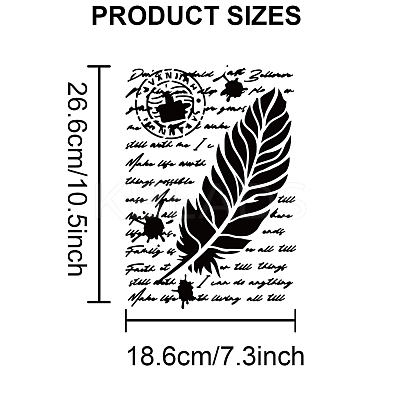 1 Set PET Hollow Out Drawing Painting Stencils DIY-MA0003-27-1