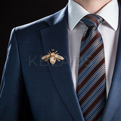 4Pcs 4 Colros Rhinestone Bee Brooch Pin JEWB-HY0001-03-1