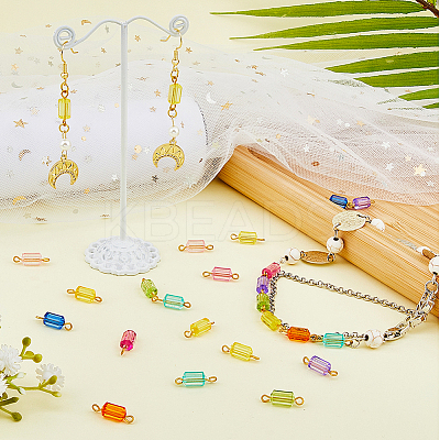 300Pcs Transparent Acrylic Connector Charms FIND-DC0001-73-1