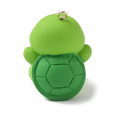 Tortoise Opaque Resin Pendants RESI-Z035-01P-03-1
