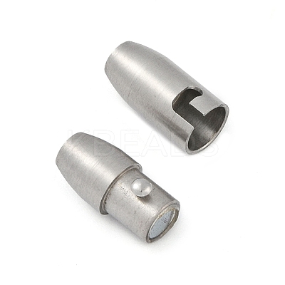 Non-Tarnish 304 Stainless Steel Locking Tube Magnetic Clasps STAS-F194-20P-1
