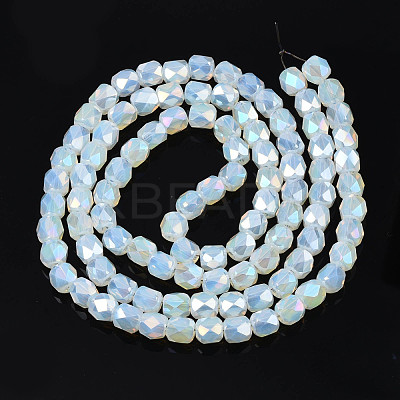Electroplate Glass Beads Strands EGLA-N002-13-A14-1