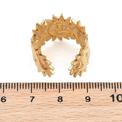 304 Stainless Steel Cuff Open Rings for Women SA-CBABC0E-01G-1