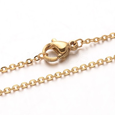 304 Stainless Steel Cable Chain Necklaces NJEW-M124-01-1