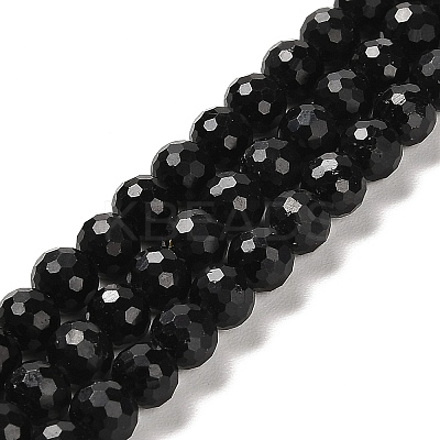 Natural Black Tourmaline Beads Strands G-K345-A04-01-1