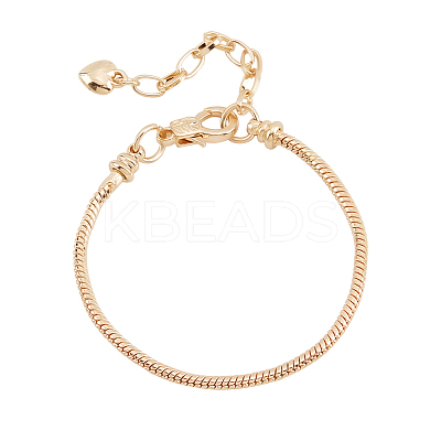 8Pcs Brass Round Snake Chain Bracelet for Men Women BJEW-PH0004-28-1