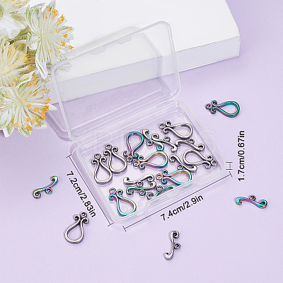 10 Sets 2 Colors 304 Stainless Steel Toggle Clasps STAS-SC0004-23-1