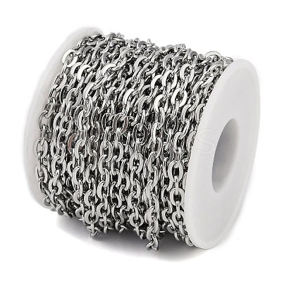 Non-Tarnish 304 Stainless Steel Link Chains CHS-A013-05P-1