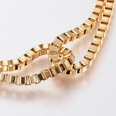 304 Stainless Steel Box Chain Bracelets BJEW-I243-02G-1