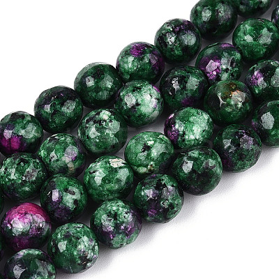Dyed Natural White Jade Beads Strands G-T139-8mm-60-20-1