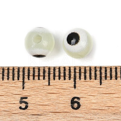 Luminous & Printed Opaque Acrylic Beads LACR-G050-01A-1