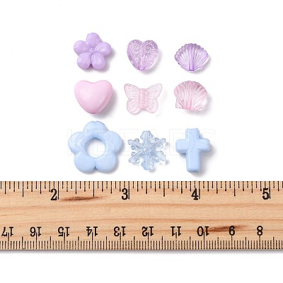 450Pcs 3 Colors Transparent & Opaque Acrylic Beads TACR-FS0001-68-1