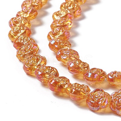 Electroplate Glass Beads Strands EGLA-L040-FR01-1