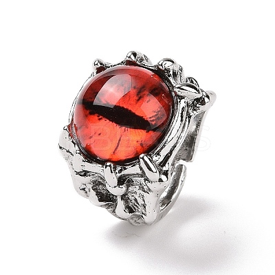 Dragon Eye Glass Wide Band Rings for Men LS-RJEW-E017-01AS-02-1
