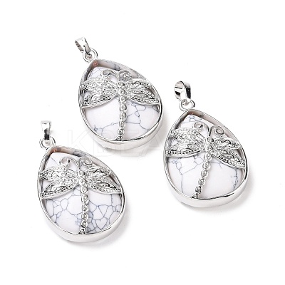 Natural Howlite Pendants G-G900-01P-15-1