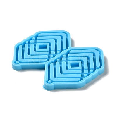 DIY Interlocking Rhombus Pendant Silicone Molds DIY-I099-33-1