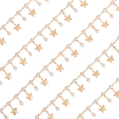 Handmade Rhinestone Flat Round Link Chains CHC-TA0001-35-1