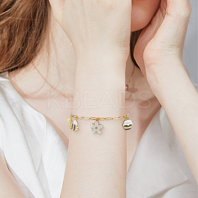 304 Stainless Steel Paperclip Chains Necklaces & Bracelet Jewelry Sets SJEW-SC0001-07G-1