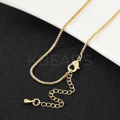 Brass Box Chain Necklaces X-NJEW-K123-11G-1
