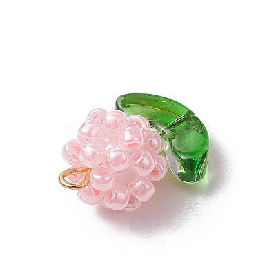 Glass Seed Beads Pendants PALLOY-MZ00592-03-1