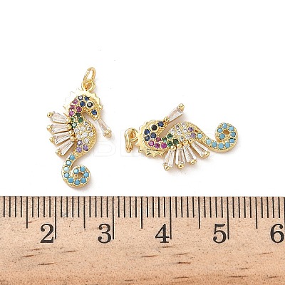 Brass Micro Pave Cubic Zirconia Pendants KK-D502-26J-G-1