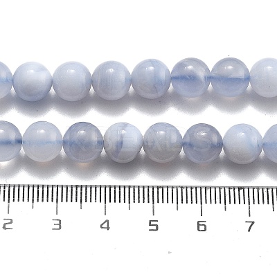 Natural Blue Lace Agate Beads Strands G-F222-30-8mm-02-1