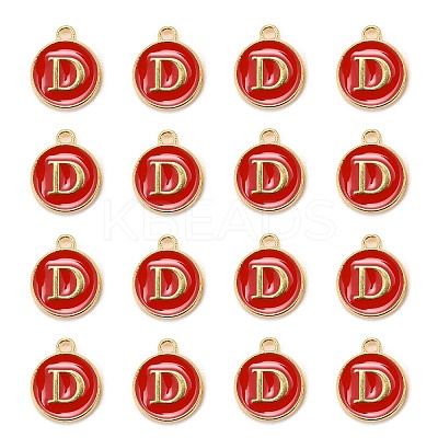 Golden Plated Alloy Enamel Charms ENAM-S118-03D-1