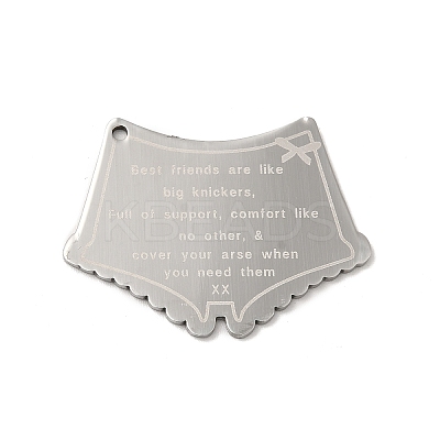 Non-Tarnish 304 Stainless Steel Pendants STAS-D048-01P-02-1