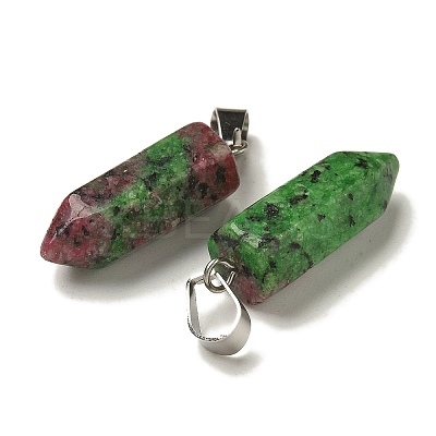 Dyed Natural Marble Pendants G-Z067-07P-06-1