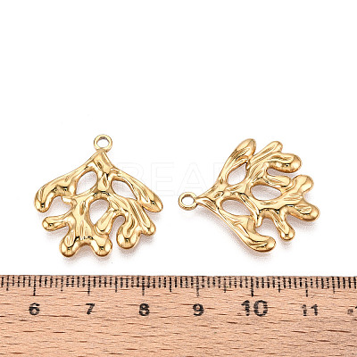 304 Stainless Steel Imitation Coral Pendants STAS-T069-42G-1