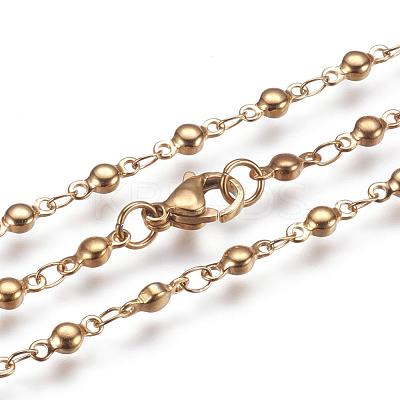 304 Stainless Steel Chain Necklaces STAS-P164-12G-1