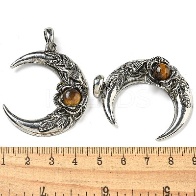 Natural Tiger Eye Pendants G-P547-04AS-02-1