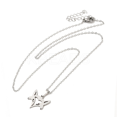 Non-Tarnish 306 Stainless Steel Pendant Necklace for Women LS-NJEW-Q772-01P-03-1