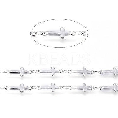 Tarnish Resistant 304 Stainless Steel Link Chains CHS-G014-03P-1