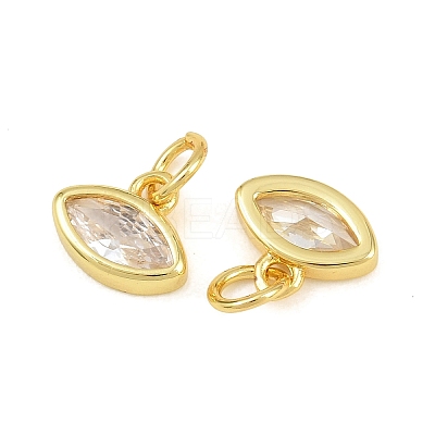 Brass Pave Cubic Zirconia Charms CU-CBA3D67-11G-1
