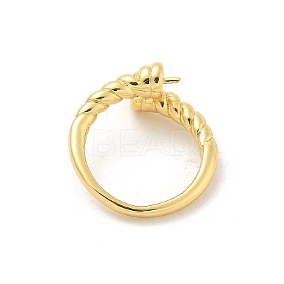 Brass Cup Peg Open Cuff Ring Settings KK-G518-10G-05-1