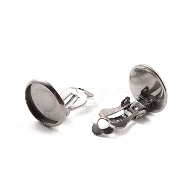 Non-Tarnish 316 Stainless Steel Clip-on Earring Findings X-STAS-I187-02C-P-1