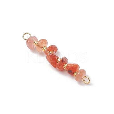 16Pcs 16 Styles Natural Mixed Stone Chip and Glass Seed Beaded Connector Charms PALLOY-JF03328-01-1