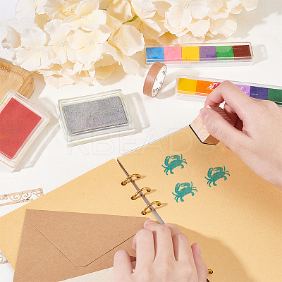 Wooden Stamps with Rubber DIY-WH0002-65H-1