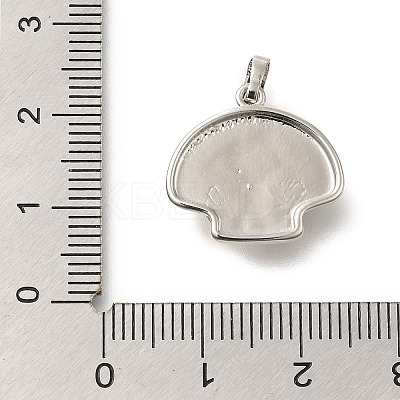 Shell Shapes Rack Plating Brass Pendants KK-I717-02P-1