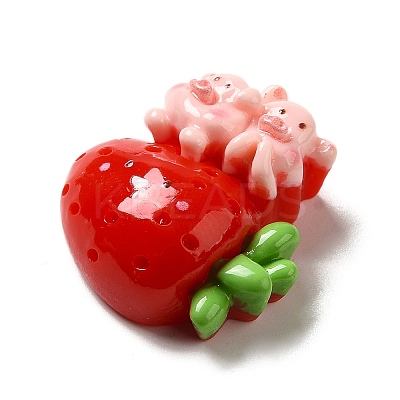 Animal Pig Theme Opaque Resin Decoden Cabochons LS-CRES-B020-01E-1