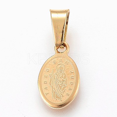 304 Stainless Steel Religion Pendants STAS-F165-45G-1