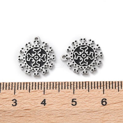 304 Stainless Steel Enamel Charms STAS-M102-17P-1