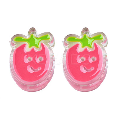 Transparent Acrylic Enamel Beads TACR-N012-004C-1