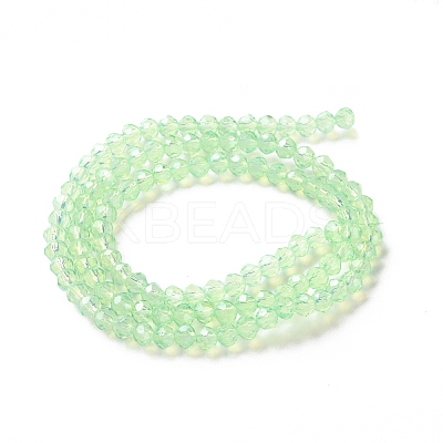 Baking Paint Transparent Glass Beads Strands X-DGLA-A034-J4MM-D02-1